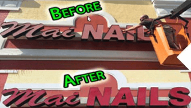 Mai nail -3D letter signage