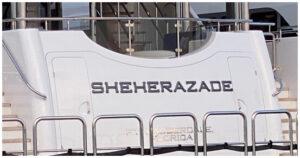 Custom boat name signage