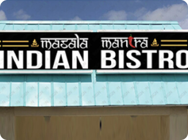 Custom restaurant roof sign