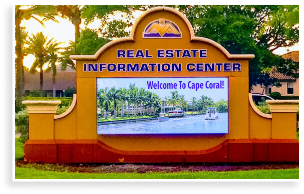 Rael estate information center - cape coral led banner
