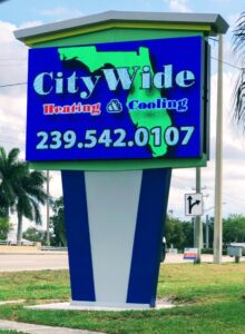 Monument EMC Digital LED Sign - Freestanding Ground Sign, Cape Coral, Fort Myers, Lehigh Acres, Estero, Punta Gorda, Charlotte County, Near Me, Lee County