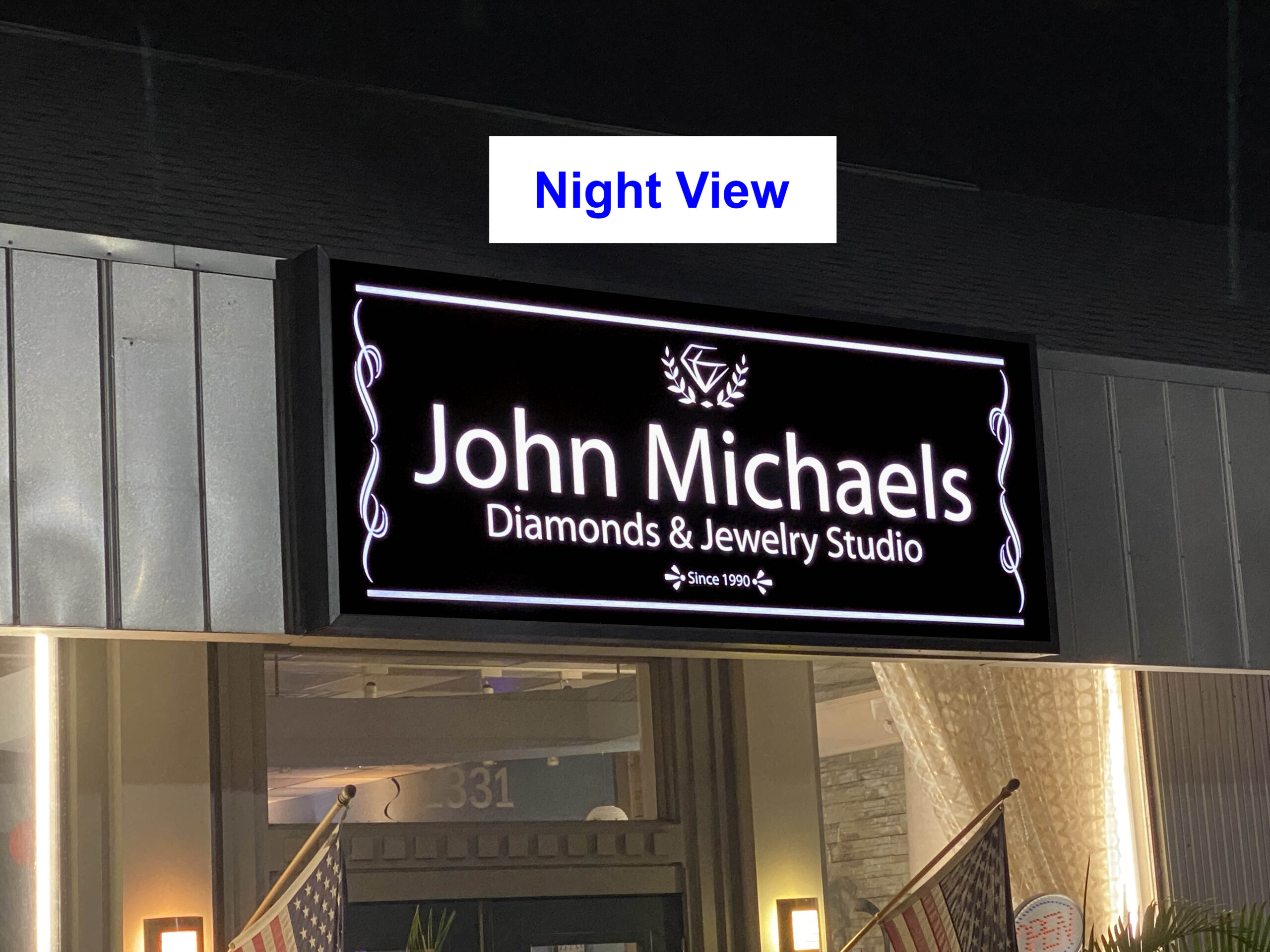 Lightbox Signage for John Michaels