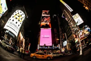 Digital signage on road