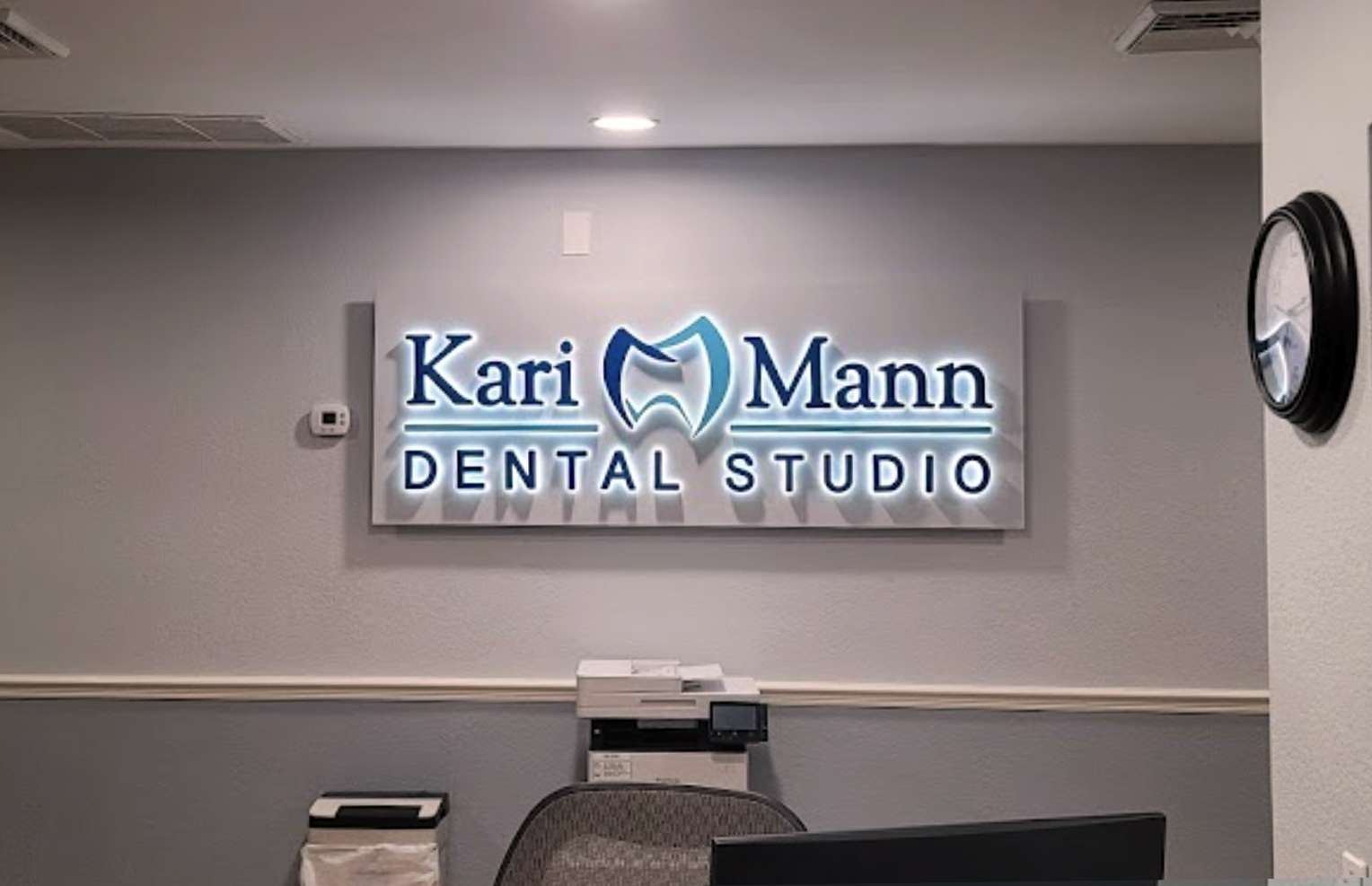 Indoor LED Sign with Halo-Lit Letters