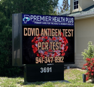 Premier Health LED sign