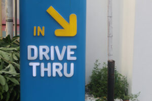 Push thru drive 3D signage