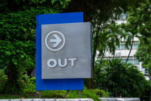 3D out sign roadside