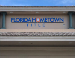 Outdoor title company sign