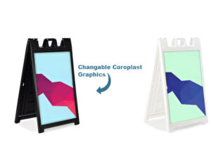 Portable A-frame signboard