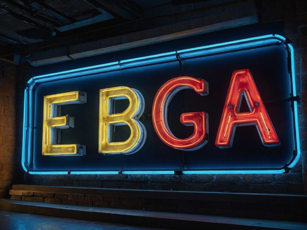 neon sign store that says social media