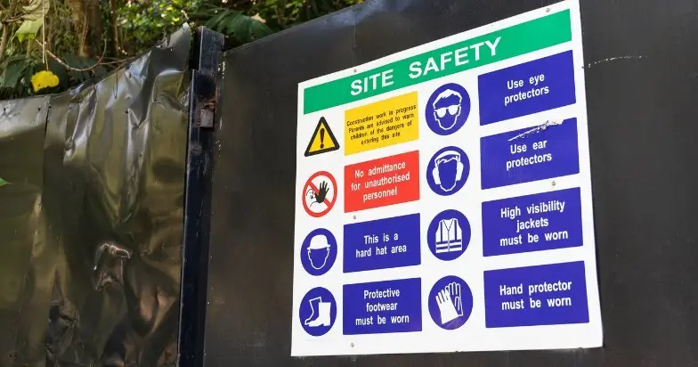 Construction instructions banner signage