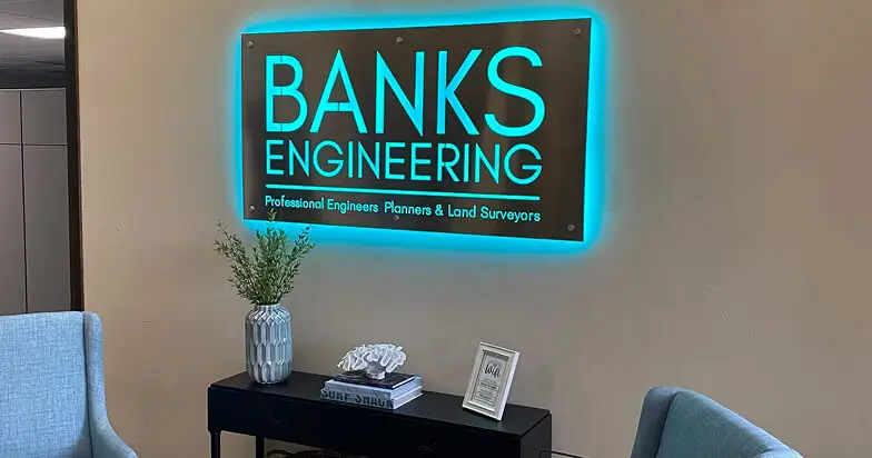 Embedded Lighted Sign LED Illuminated | Indoor Signage Design | Sign On
