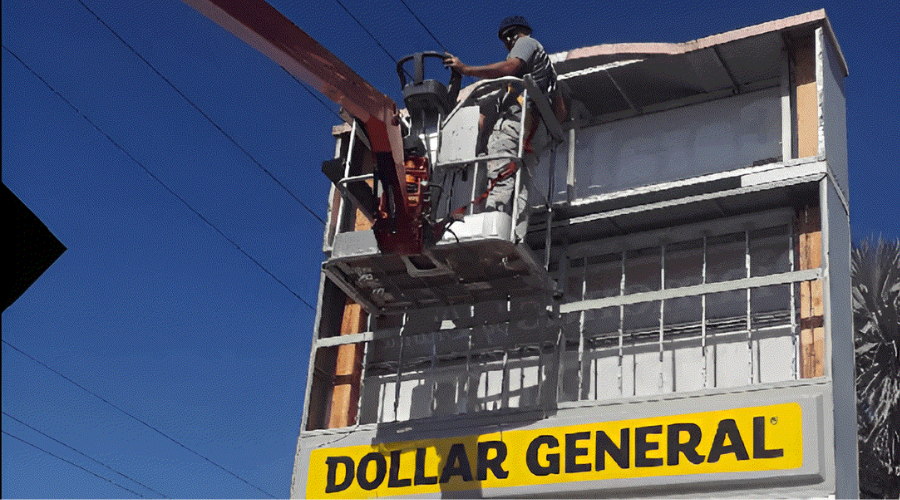 sign repair and maintenance